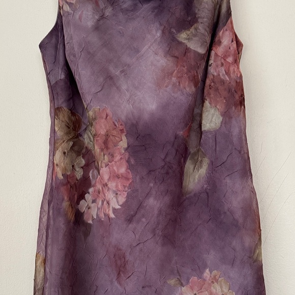 Breaking’ Loose Lilac Floral Chiffon Sleeveless Midi Dress. Size 11/12 - Picture 6 of 12